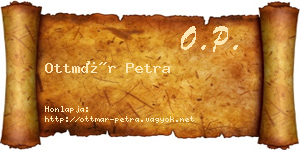 Ottmár Petra névjegykártya
