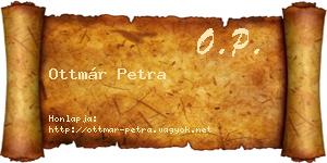 Ottmár Petra névjegykártya
